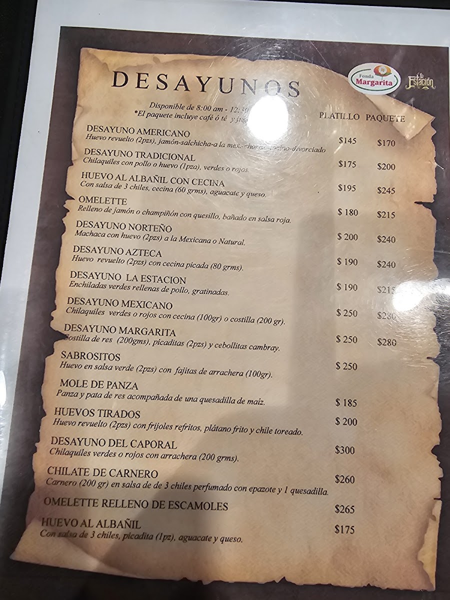 Fonda Margarita | La Estación Menu - Image 3
