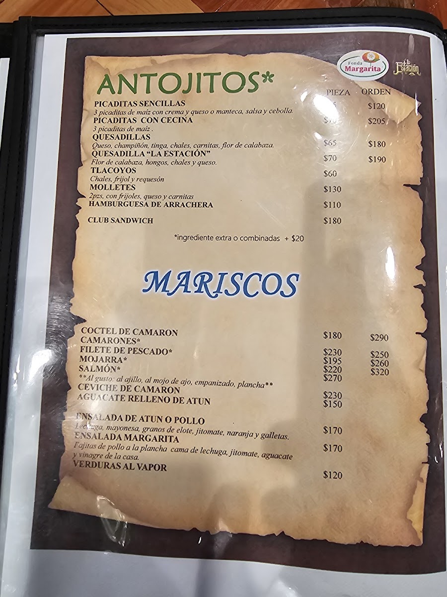 Fonda Margarita | La Estación Menu - Image 4