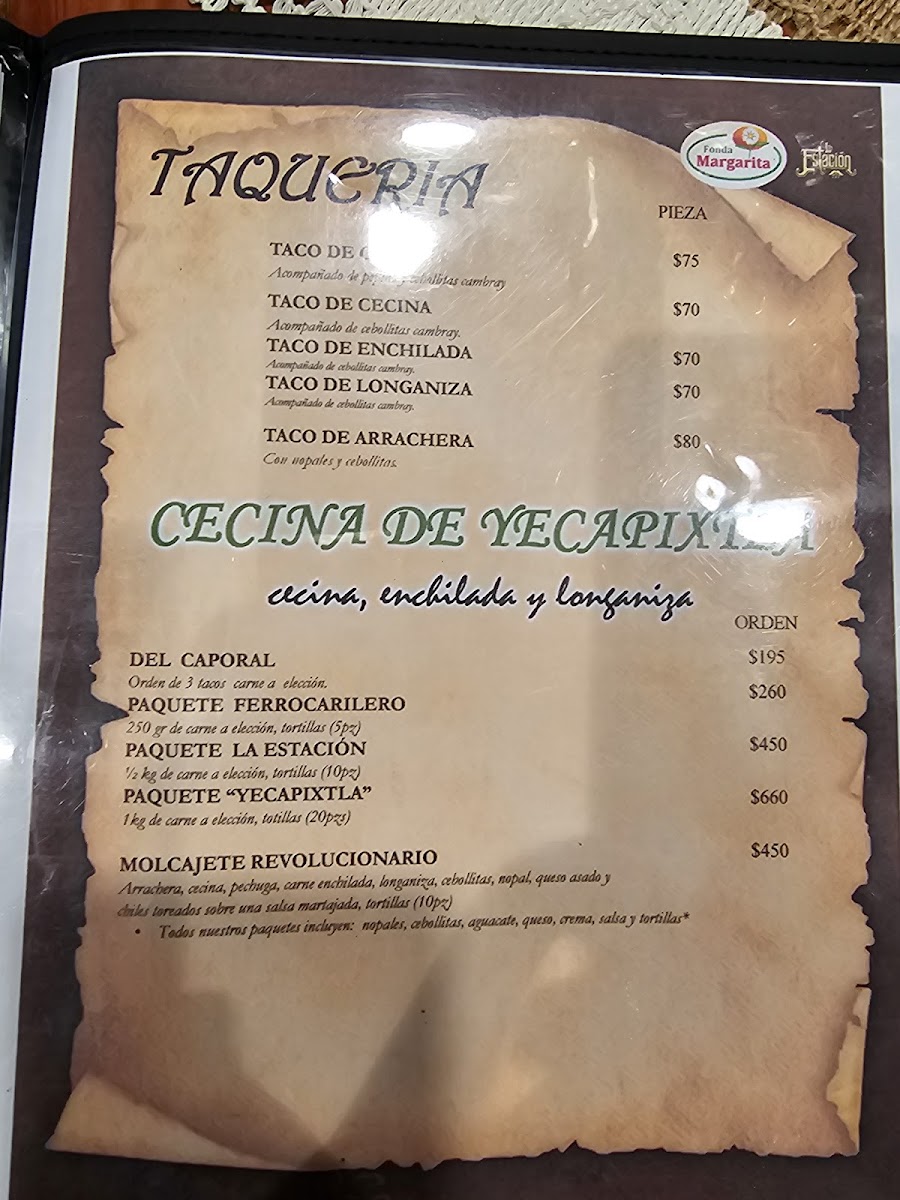 Fonda Margarita | La Estación Menu - Image 5